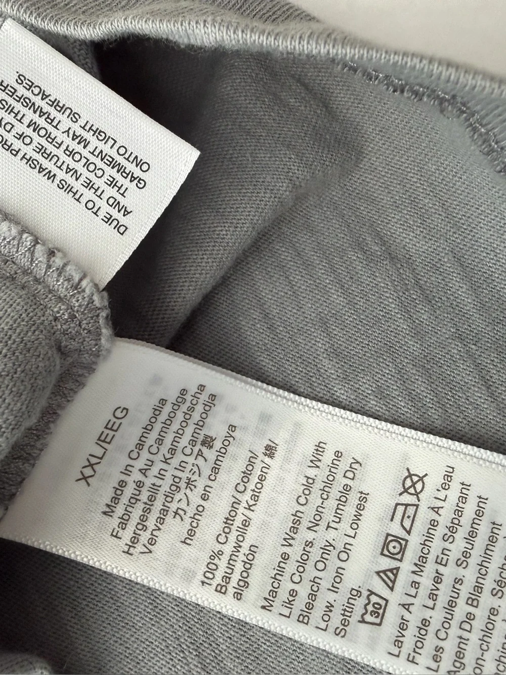 J Crew GARMENT-DYED SLUB COTTON XXL men’s gray short sleeve T Shirt